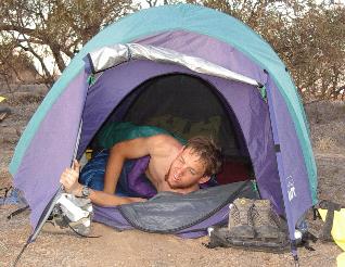 Tim, trying to sleep in