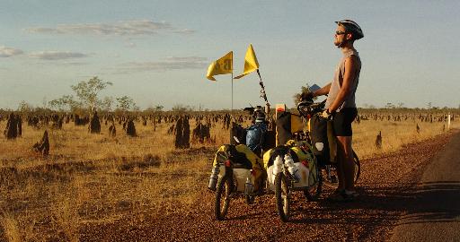 Dan, watching the sunset through a forest of ant hills