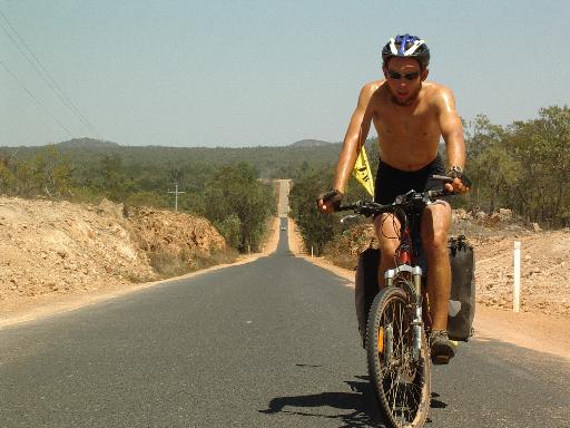 Tim, cycling up another hill