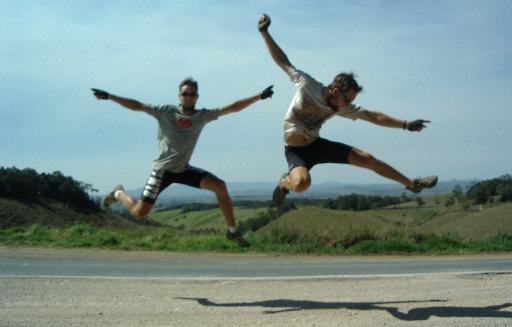 Dan and Tim, overlooking Atherton